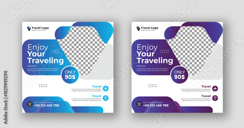 Travel Agency Social Media Post Template