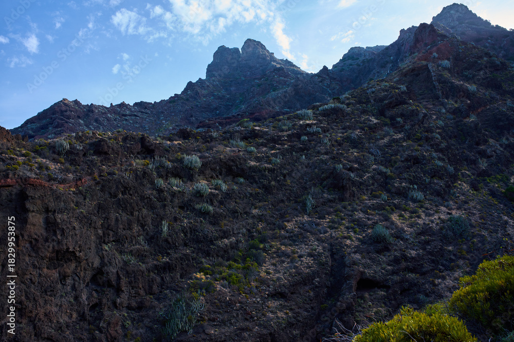Obraz premium Volcanic peaks in Anaga mountains Tenerife