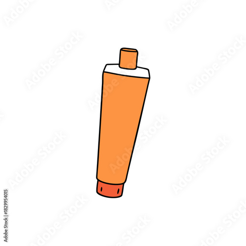 vector clip art lotion tube on white background for web and graphic design