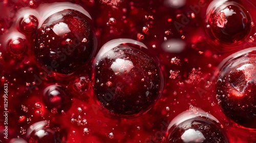 Red cranberry juice texture