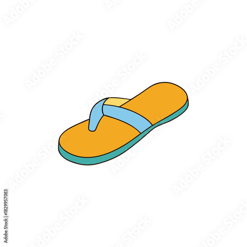 vector clip art sandals on white background for web and graphic design