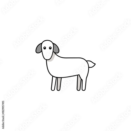 vector clip art sheep dog on white background for web and graphic design