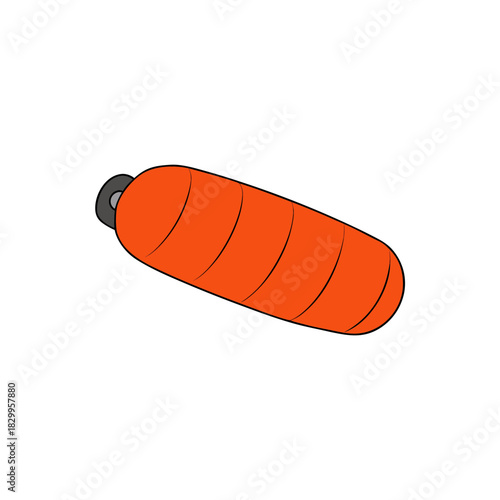vector clip art sleeping bag on white background for web and graphic design