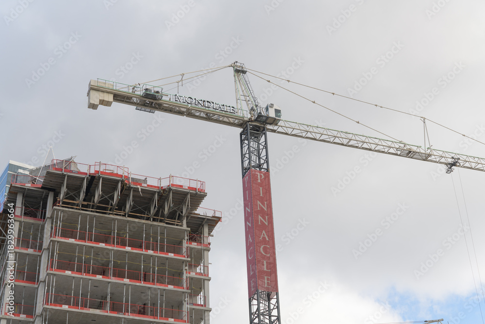 Obraz premium construction crane at 215 Lake Shore Blvd E (Lakeside Residences), Toronto