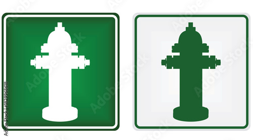 Fire hydrant sign. vector illustration	
