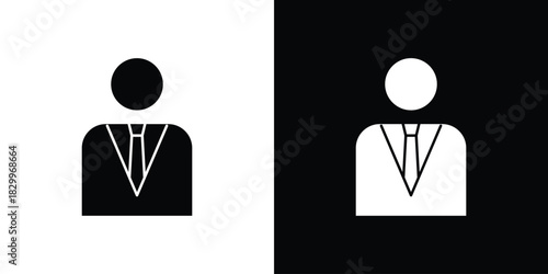 Admin icons editable flat black and white icons pack. Vector EPS10