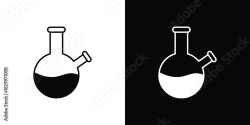 Bong icons editable flat black and white icons pack. Vector EPS10