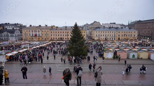 Wallpaper Mural Time-Lapse of Finnish Christmas Market 2025. Time-lapse footage capturing a Finnish Christmas market in 2025, showcasing festive lights, decorations, and bustling holiday activity. Torontodigital.ca