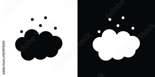 Foam icons editable flat black and white icons pack. Vector EPS10