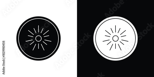 Kiwi icons editable flat black and white icons pack. Vector EPS10