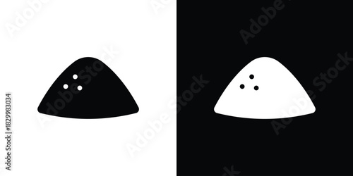 Mound icons editable flat black and white icons pack. Vector EPS10