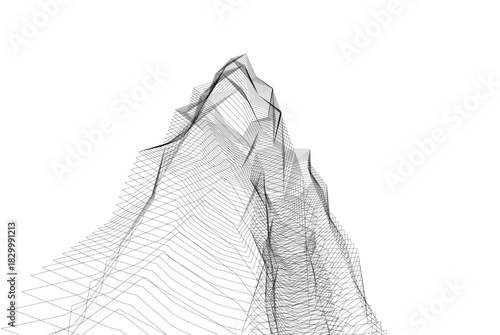Abstract modern architecture, 3D rendering