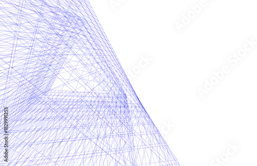 Abstract modern architecture, 3D rendering