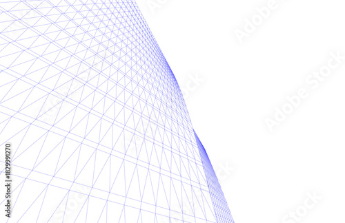 Abstract modern architecture, 3D rendering