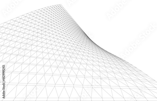 Abstract modern architecture, 3D rendering