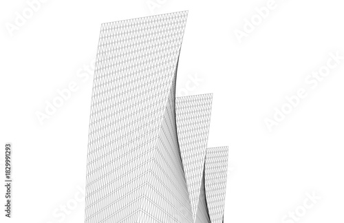 Abstract modern architecture, 3D rendering
