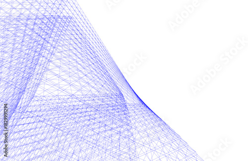 Abstract modern architecture, 3D rendering