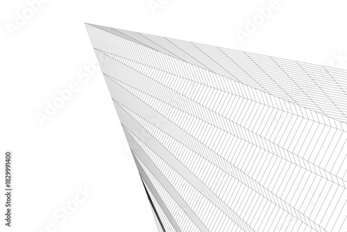 Abstract modern architecture, 3D rendering