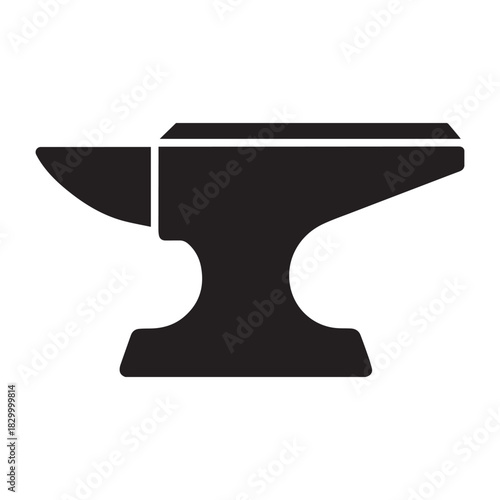 anvil stencil icon vector illustration