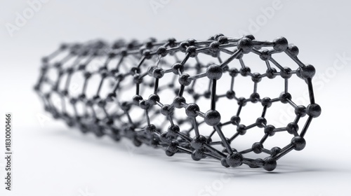 Nanotube molecular structure close up abstract