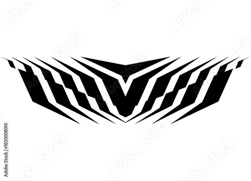 Vector striped pattern of thick sharp stripes. Striped Vector background of black lines. For covers, advertising, packaging, video. Radiator grille on a car. Sport design element