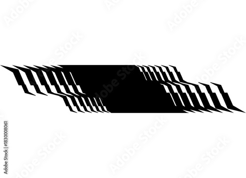 Vector pattern. Striped Vector background from black lines. For covers, advertising, packaging. Sports design element for bodywork, boat, sportswear. Place for text. Racing stripe