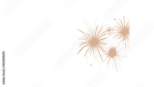 Delicate abstract watercolor floral elements with soft pink and tan hues on a clean white background