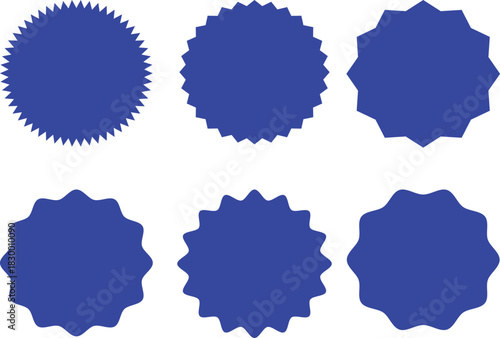 Starburst & Sunburst Badge Set – Vector Sticker Shapes