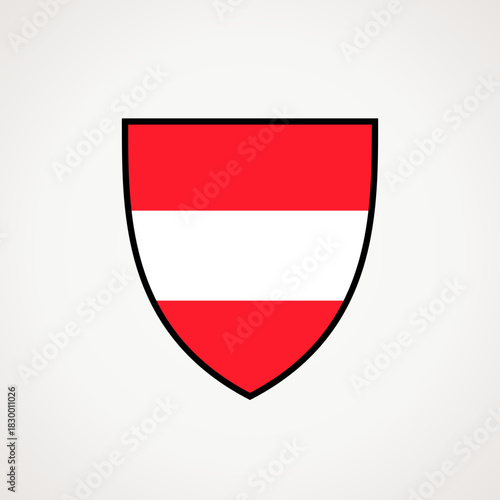 Shield with flag of Austria or Leuven