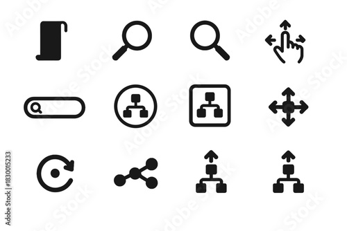 All tool map collapse focus bar tools vector icon mind center node