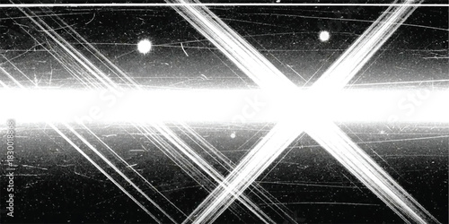 Abstract light trails and particle paths in a vintage physics experiment