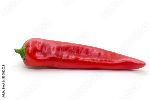 red capia pepper, macro, close-up, isolated on background
