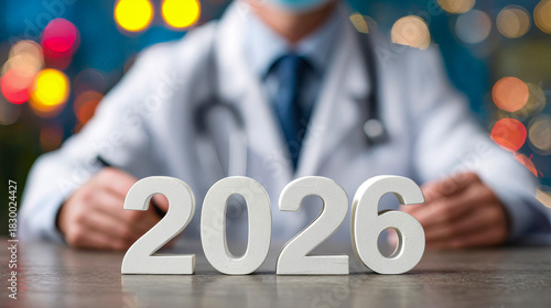 Doctor looking toward the future with hope for advancements in healthcare and medicine in 2026 Generative AI