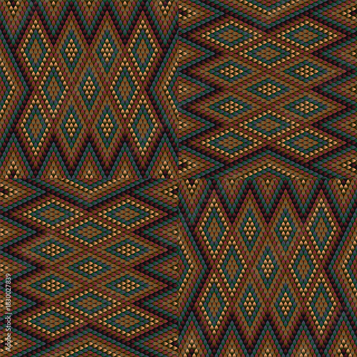  Ornament  is made in bright, juicy, perfectly matching colors. Ornament, mosaic, ethnic, folk pattern.