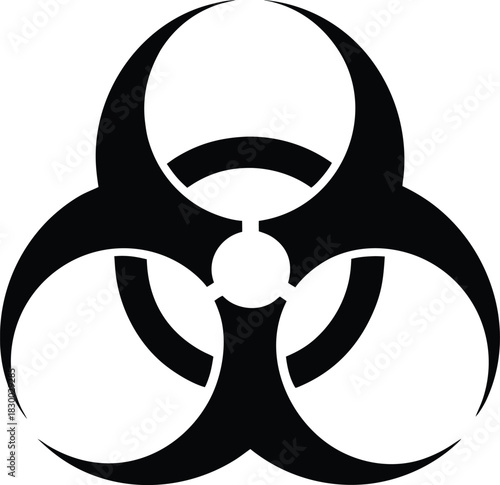 Biohazard silhouette vector art illustration