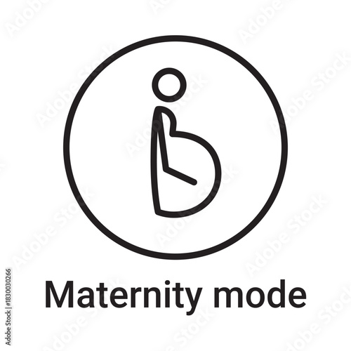 Maternity mode icon. Vector line symbol for a website, product card, presentation and mobile app, packaging or instruction. Editable outline sign