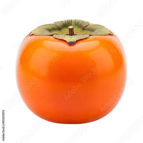 Persimmon fruit on black background