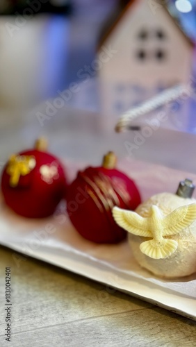 Christmas tree with lights and Christmas balls