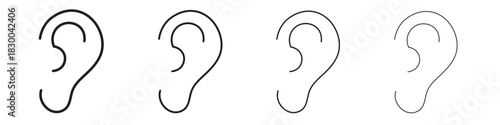 Assistive listening systems icon with Editable Strokes in thin to bold line styles