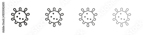 Bacteria icon with Editable Strokes in thin to bold line styles