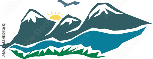 Mountain Landscape Icon