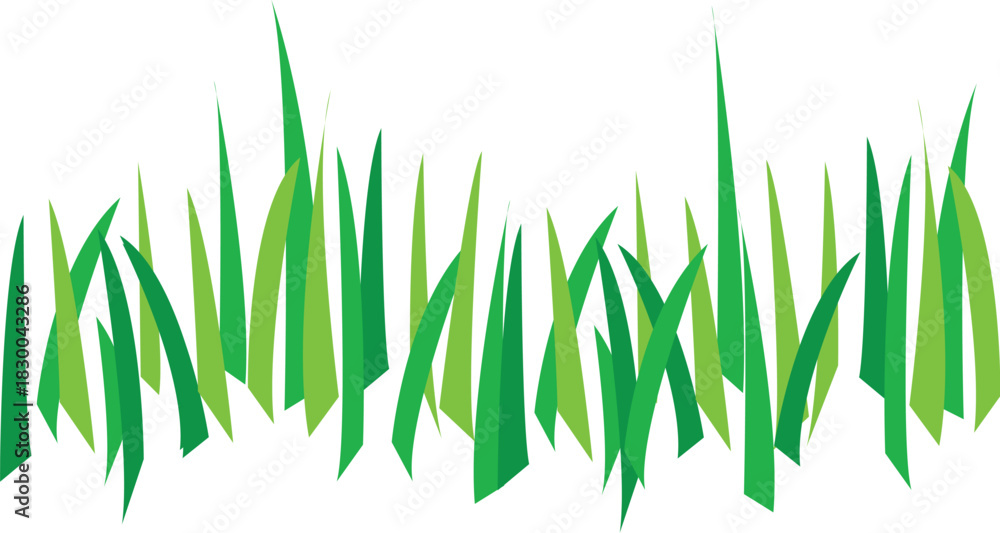 Fototapeta premium Cartoon Grass Border
