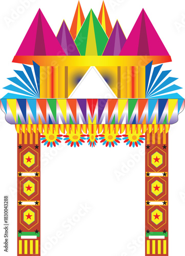 Colorful Festival Archway