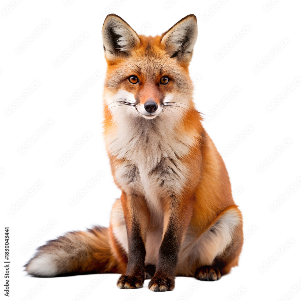 Obraz premium Fox Isolated on Transparent Background