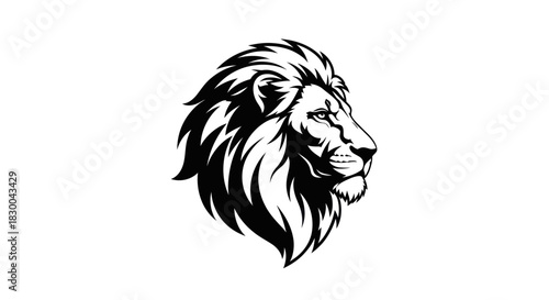 Majestic Lion Head Profile - A Symbol of Strength and Courage.