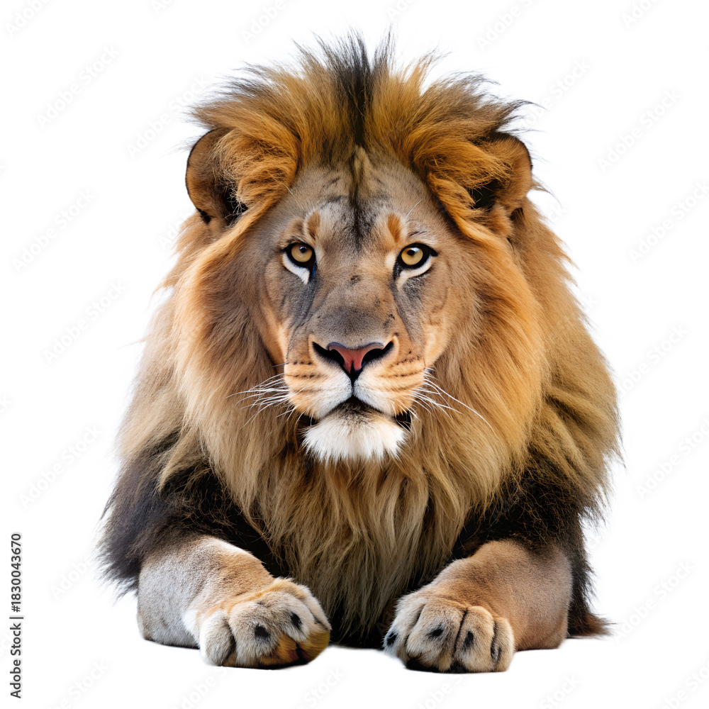 Fototapeta premium Lion Isolated on Transparent Background