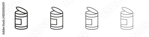 Canned food icon with Editable Strokes in thin to bold line styles