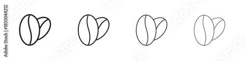 Coffee beans icon with Editable Strokes in thin to bold line styles