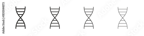 DNA icon with Editable Strokes in thin to bold line styles