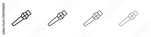 Kazoo icon with Editable Strokes in thin to bold line styles